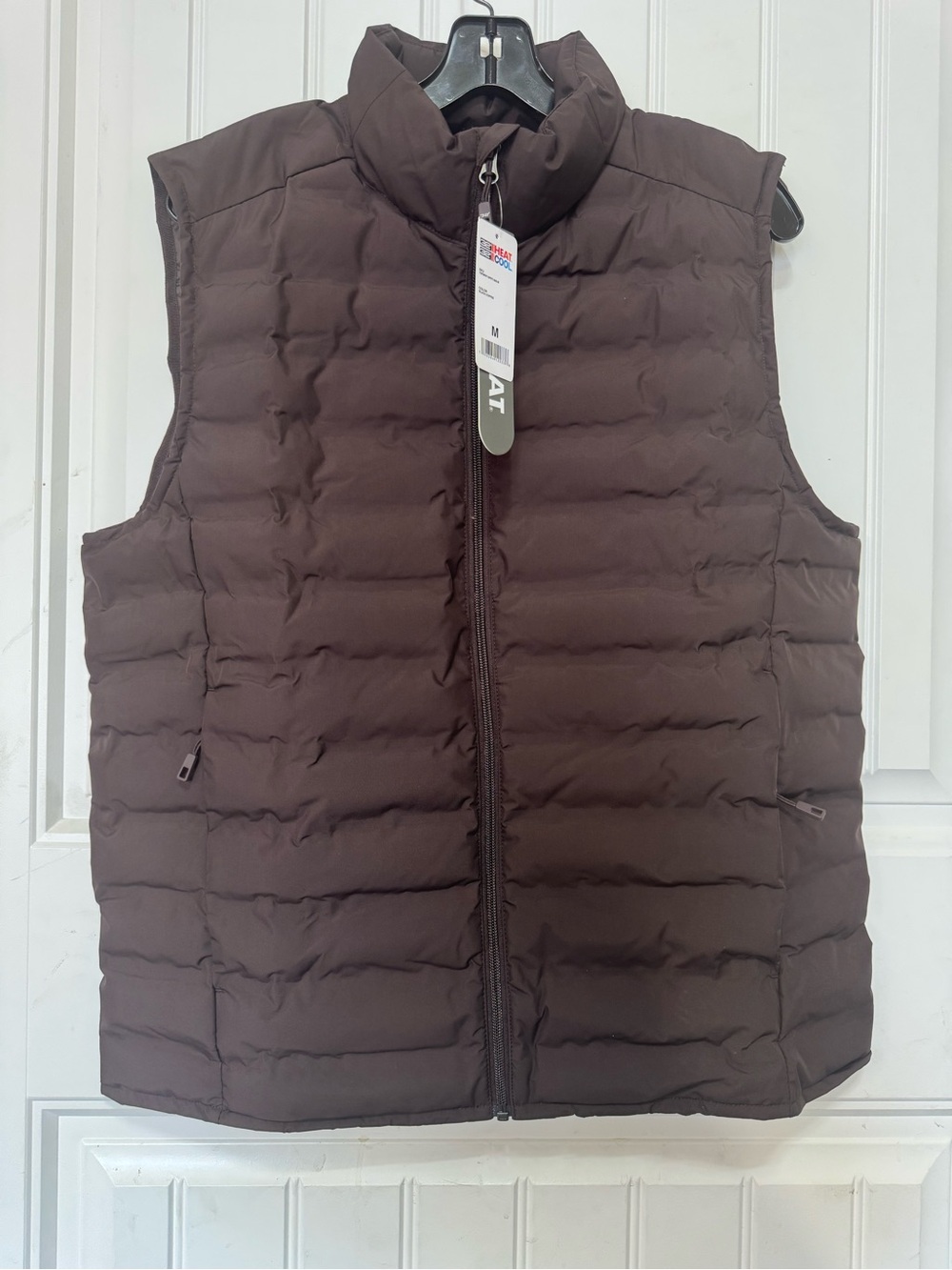 32 Degrees Heat Men’s Lightweight Packable Vest – Travel Vest Coffee Medium